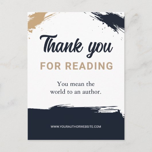 Author Thank you Reader Appreciation Insert Book ポストカード (正面)