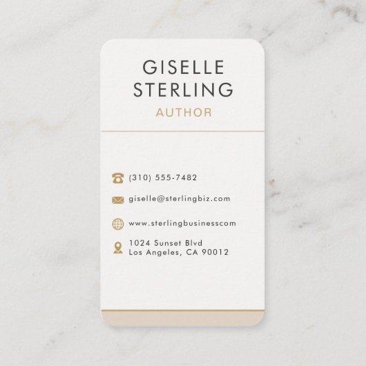 Author Writer Professional 名刺 (裏面)