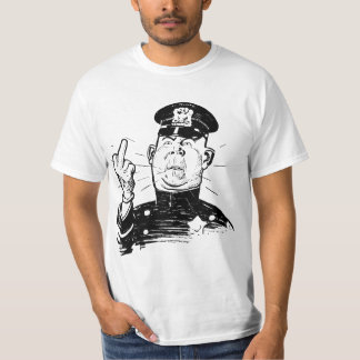 AUTHORITY COP CHARACTER FINGER FLIP Tシャツ