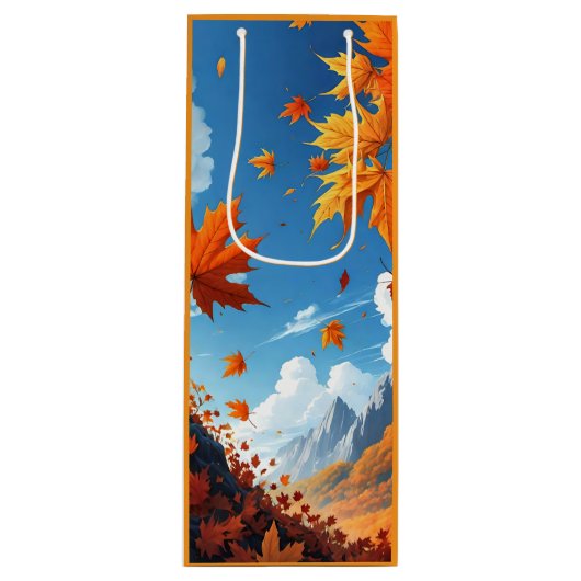 Authumn leaves orange ワインギフトバッグ (正面)