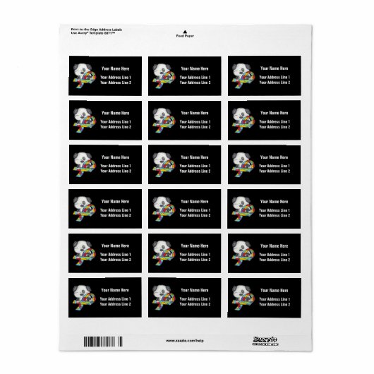 AUtism認識犬 ラベル (フルシート)