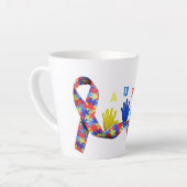 Autism カフェラテマグ (左アングル)