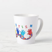 Autism カフェラテマグ (右アングル)