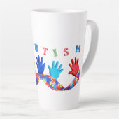 Autism カフェラテマグ (右アングル)