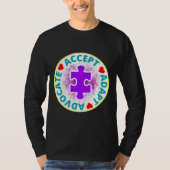 Autism Accept Adapt Advocate A Nice Drawing With 3 Tシャツ (正面)