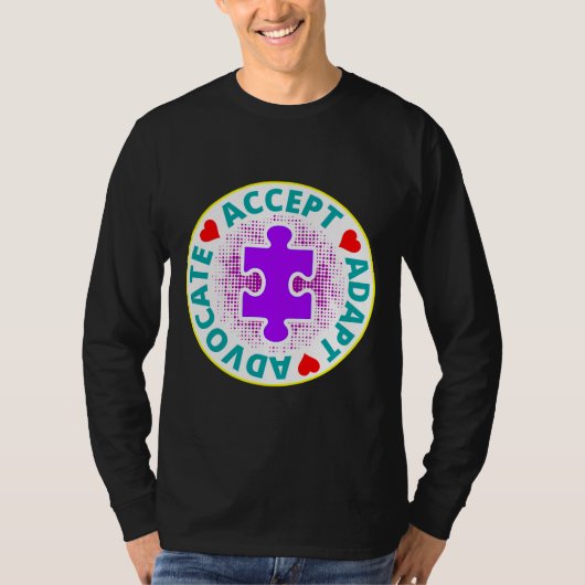 Autism Accept Adapt Advocate A Nice Drawing With 3 Tシャツ (正面)