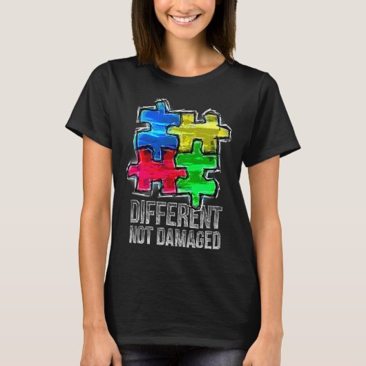Autism Acceptance Different Not Damaged Tシャツ (正面)