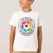 Autism Acceptance Hands And Heart Circle Tシャツ (正面)
