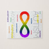 Autism Acceptance infinity dots Puzzle ジグソーパズル (横)