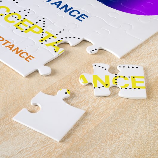 Autism Acceptance infinity dots Puzzle ジグソーパズル (側面)
