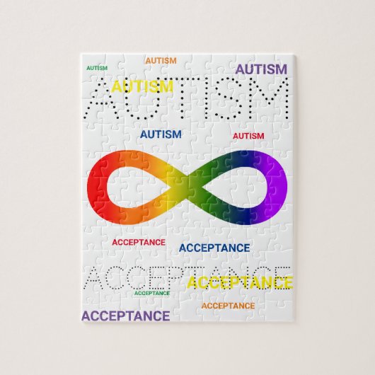 Autism Acceptance infinity dots Puzzle ジグソーパズル (縦)