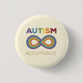 autism acceptance pin 缶バッジ (正面)