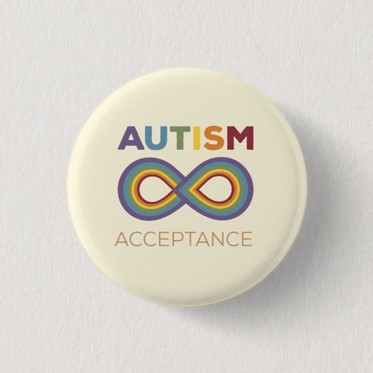 autism acceptance pin 缶バッジ (正面)