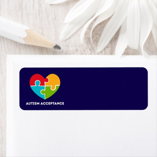 Autism Acceptance Return Address ラベル (インサイチュ)