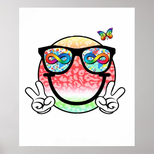 autism acceptance smiley (2 ポスター (正面)