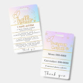 Autism Alert Autistic Contact Badge バッジ (表裏)