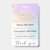 Autism Alert Autistic Contact Badge バッジ (裏面)