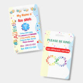 Autism Alert Nonverbal Autistic Contact Badge バッジ (表裏)
