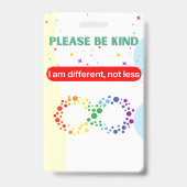 Autism Alert Nonverbal Autistic Contact Badge バッジ (Back)