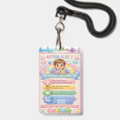 Autism Alert Nonverbal Autistic Contact Badge バッジ (ストラップ付き表面)