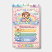 Autism Alert Nonverbal Autistic Contact Badge バッジ (表面)