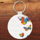 AUTISM Amazing Unique Talented Intelligent Strong  キーホルダー (正面)