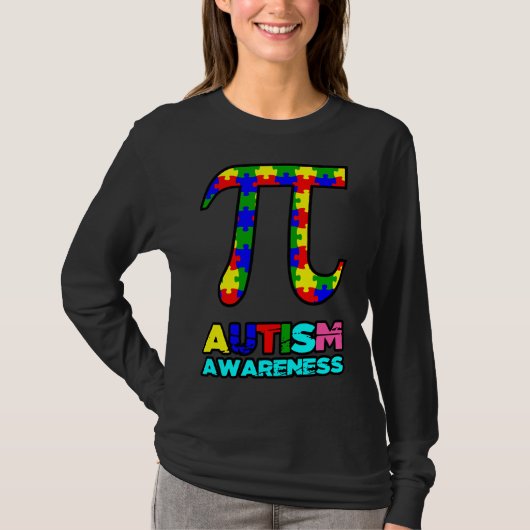 Autism Asperger Pi World Autism Day Tシャツ (正面)
