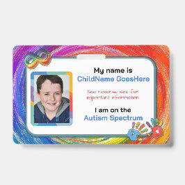 Autism Assistance Identification Card バッジ