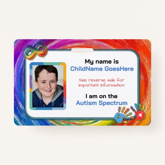 Autism Assistance Identification Card バッジ (正面)