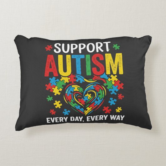 Autism awareness アクセントクッション (正面)