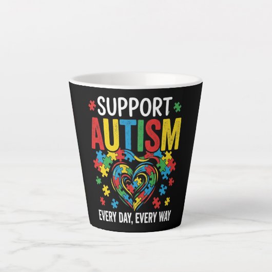 Autism awareness カフェラテマグ (正面)