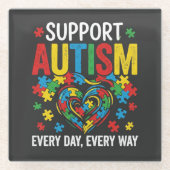Autism awareness ガラスコースター (正面)