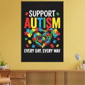 Autism awareness キャンバスプリント (インサイチュ (リビング))
