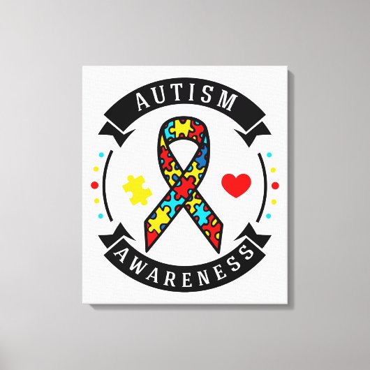 Autism Awareness キャンバスプリント (正面)