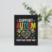 Autism awareness サンキューカード (スタンド正面)