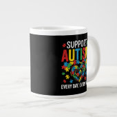 Autism awareness ジャンボコーヒーマグカップ (正面右)