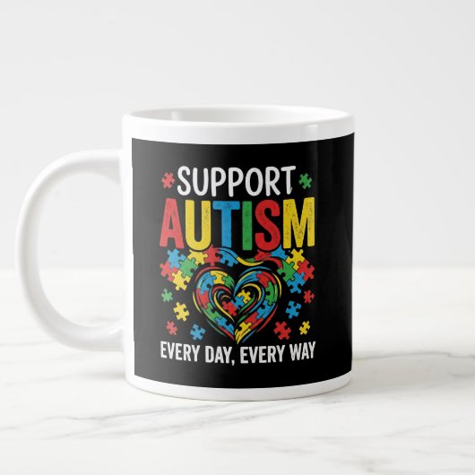 Autism awareness ジャンボコーヒーマグカップ (左)