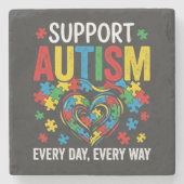 Autism awareness ストーンコースター (正面)