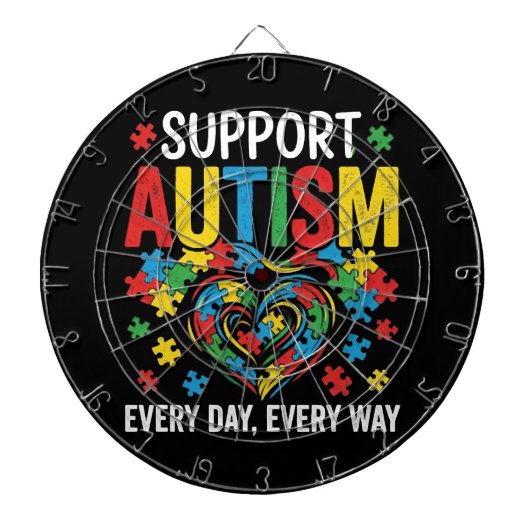 Autism awareness ダーツボード (正面)