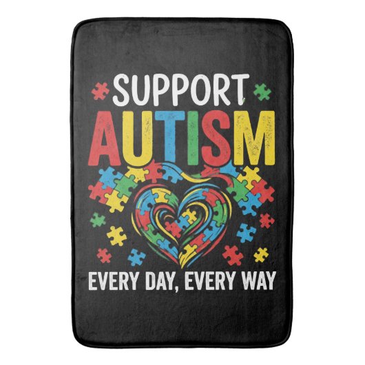 Autism awareness バスマット (正面縦)