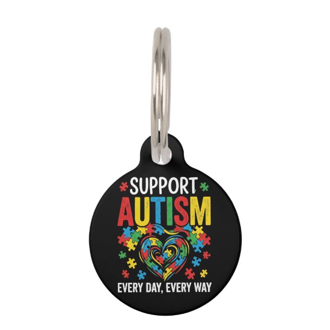 Autism awareness ペット　ネームタグ (正面)