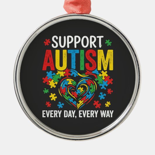 Autism awareness メタルオーナメント (正面)