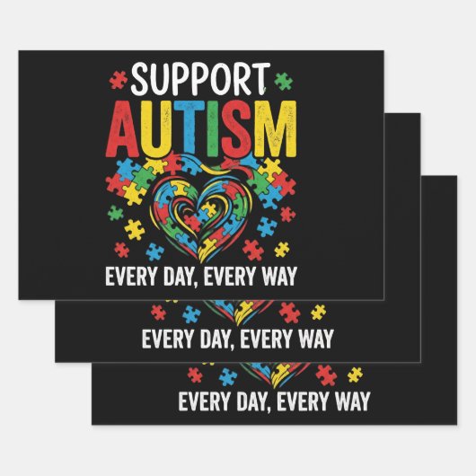 Autism awareness ラッピングペーパーシート (セット)