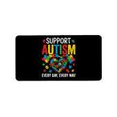 Autism awareness ラベル (正面)