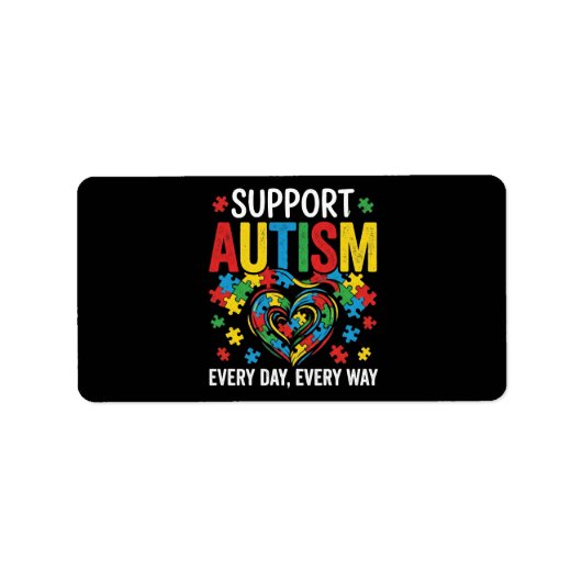 Autism awareness ラベル (正面)
