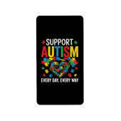 Autism awareness ラベル (正面)