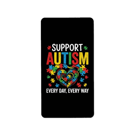 Autism awareness ラベル (正面)
