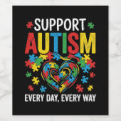 Autism awareness ワインラベル (シングルラベル)