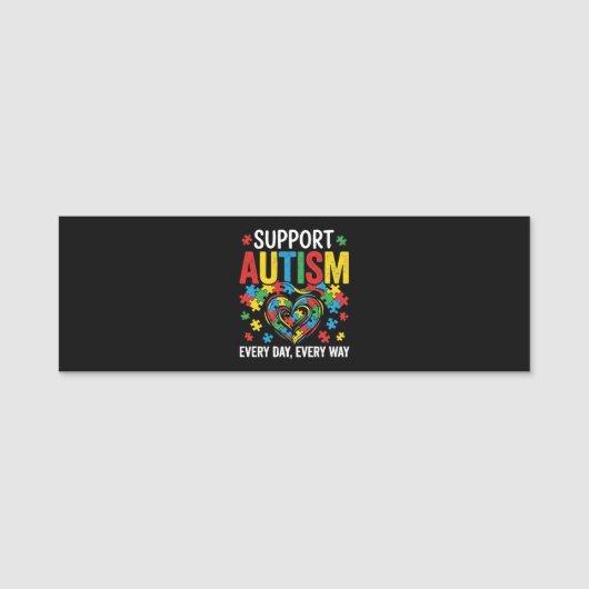 Autism awareness 名札 (正面)