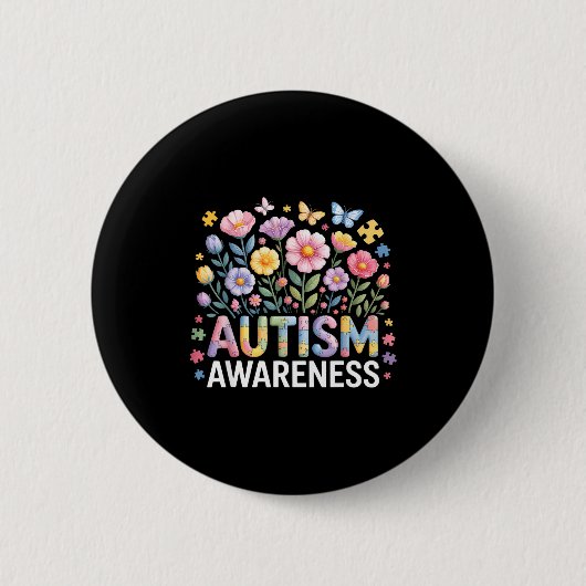 Autism awareness  缶バッジ (正面)